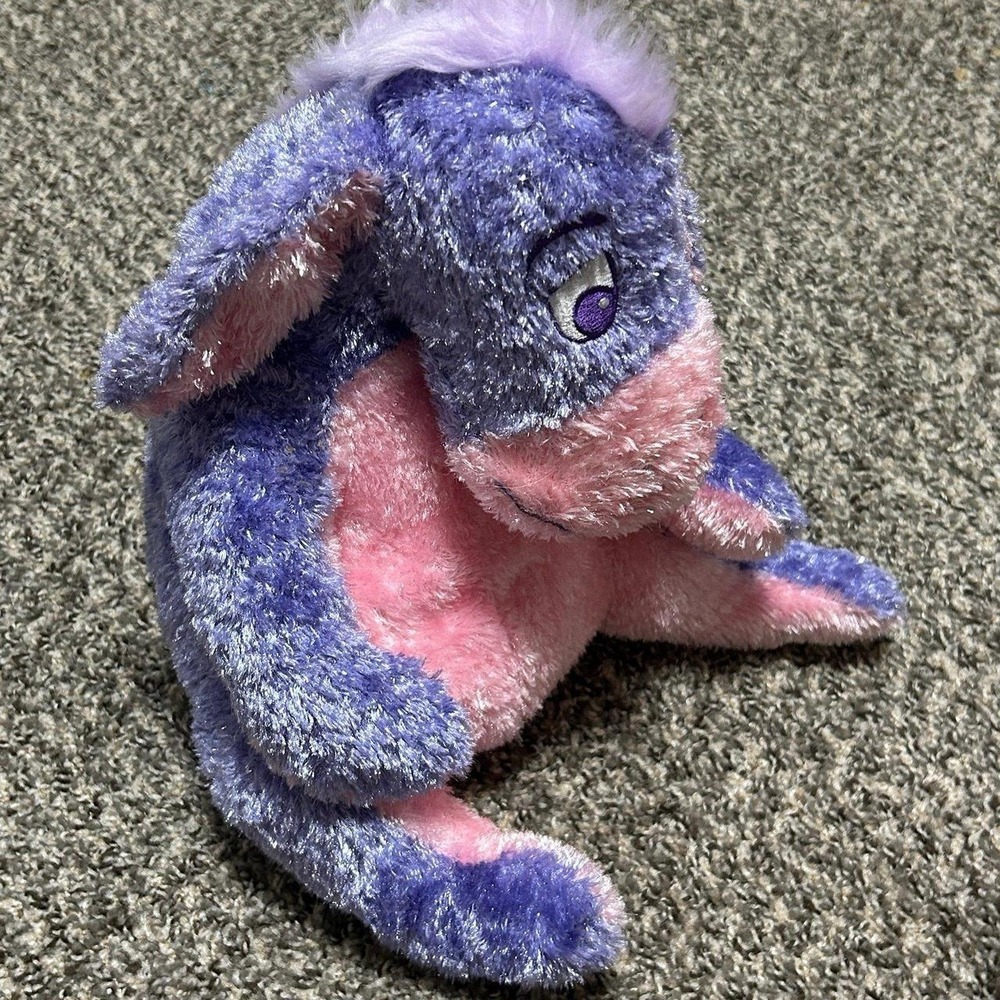 The Disney Store Sugar Sweet Winnie the Pooh Eeyore Plush Glitter Pink Purple 15